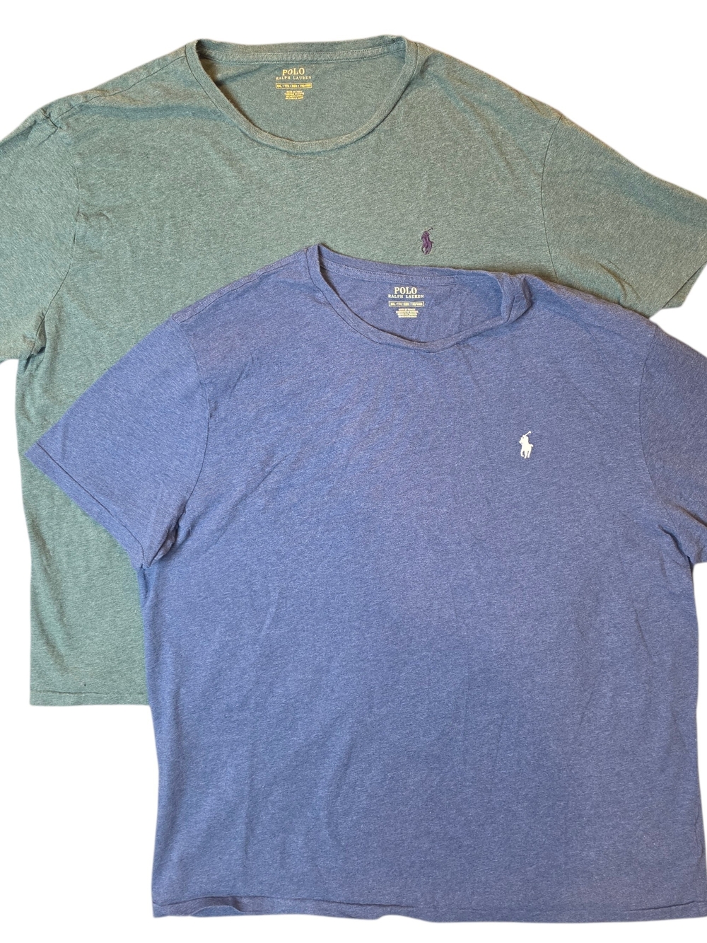 Polo by Ralph Lauren Men's Crew Neck T-Shirts XXL Blue Green Preppy Sporty